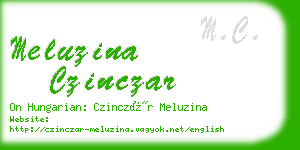 meluzina czinczar business card